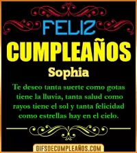 Frases de Cumpleaños Sophia